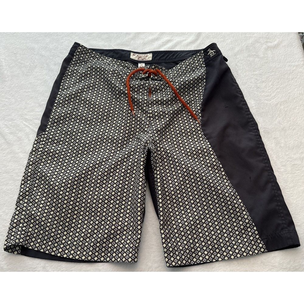 Penguin 36" Men's 11" Inseam Board Short GRAY/WHITE DESIGN ~ EXCELLENT - Picture 5 of 11